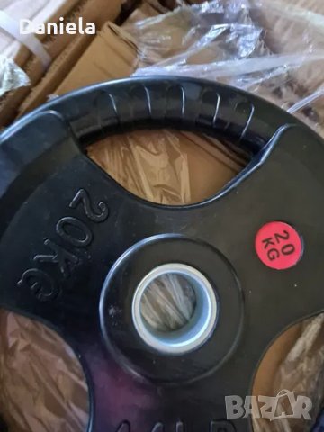 Тежести дискове Ф50 налични чисто нови 20 кг-ви има и 2,5 ,5 ,10 , 15, снимка 3 - Фитнес уреди - 29450393