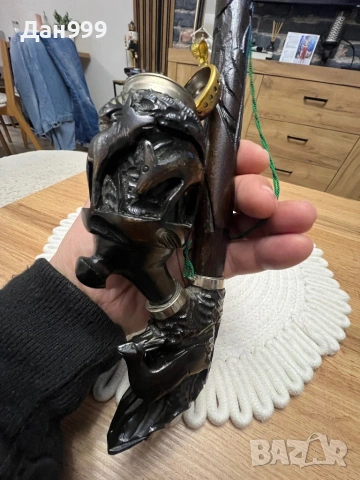 Колекционерска , уникална лула - дърворезба ., снимка 2 - Антикварни и старинни предмети - 54160376