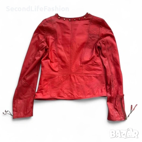 Дамско яке естествена кожа червено Imperial , снимка 7 - Якета - 54164386