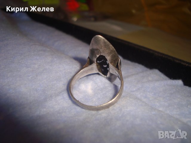 СТАРИНЕН АЖУРЕН АР НУВО СРЕБЪРЕН ФЛОРАЛЕН ПРЪСТЕН ВИСОКА ПРОБА СРЕБРО МАЙСТОРСКА РАБОТА УНИКАТ 7141, снимка 6 - Антикварни и старинни предмети - 37395445
