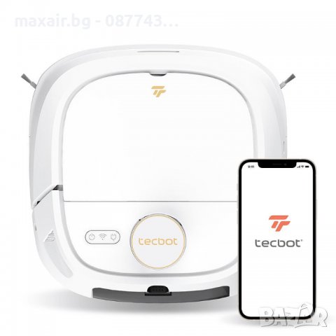 Tecbot M1 – Прахосмукачка робот и подомиячка със самопочистващ моп (бял) * Безплатна доставка 