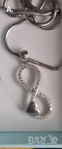 6,37гр Сребърен синджир с символа на безкрайността , снимка 3 - Колиета, медальони, синджири - 52929031