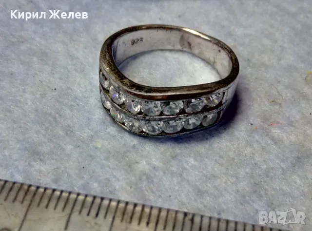 СТИЛЕН СКЪПОЦЕНЕН СРЕБЪРЕН ПРЪСТЕН СРЕБРО 925 с РАЗКОШНИ ЮВЕЛИРНО ФАСЕТИРАНИ БЛЕСТЯЩИ ЦИРКОНИ 47584, снимка 7 - Пръстени - 49981844