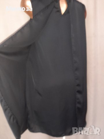 Vila L Черна разкошна рокля с мъниста , снимка 4 - Рокли - 42241777