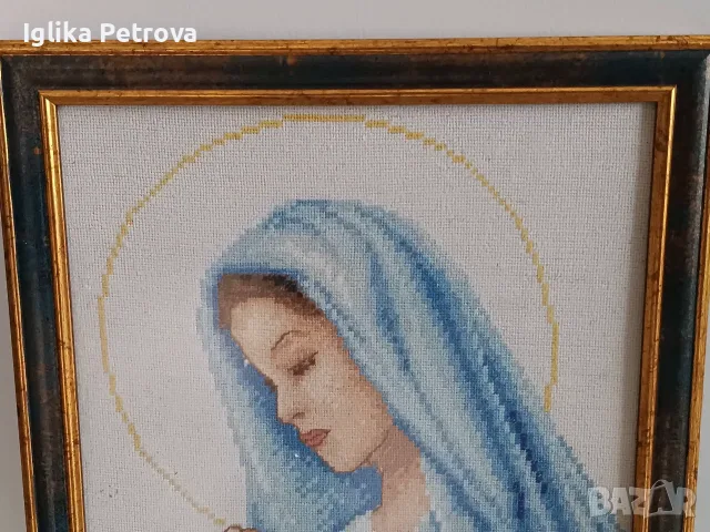 Гоблен Молитвата на Дева Мария , снимка 3 - Гоблени - 56443703