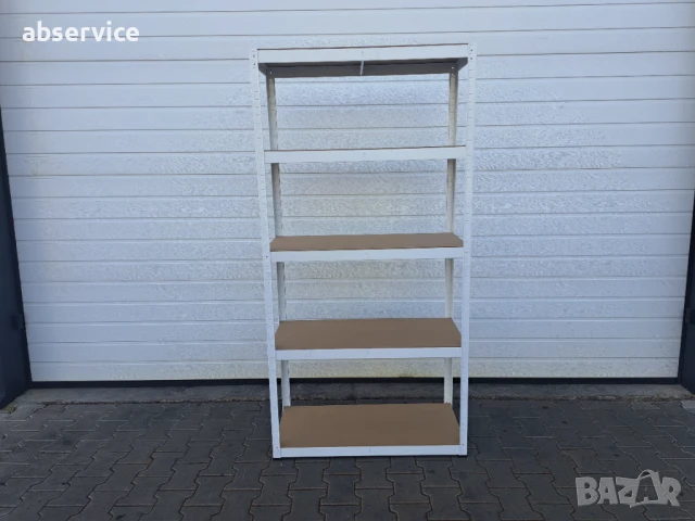 Бял/Син стелаж 180x90x40, 175кг | Черен/Бял стелаж 180x120x40, 100кг, снимка 3 - Стелажи и щандове - 50860693