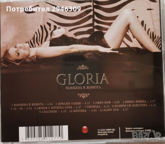 Глория - Влюбена в живота(2005), снимка 2 - CD дискове - 35644638