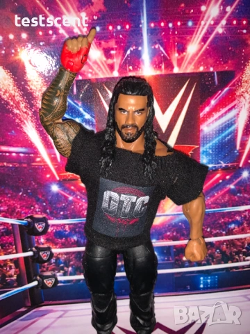 Екшън фигура WWE Roman Reigns Роман Рейнс ELITE SERIES Bloodline mattel figure елит, снимка 17 - Колекции - 48384867