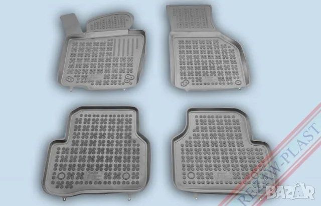 Гумени стелки Rezaw-Plast за Volkswagen Passat B6 , B7 , Tiguan , Jetta (2005+) - тип леген - Сиви