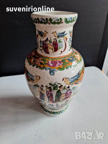 стара ваза китайски порцелан с печат, снимка 4 - Вази - 40642852