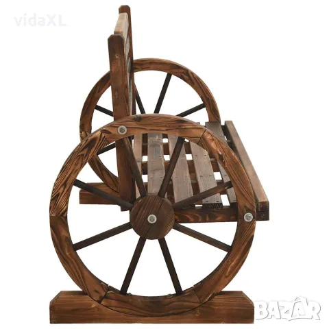vidaXL Градинска пейка, 112 см, масивна ела, снимка 2 - Градински мебели, декорация  - 56146619