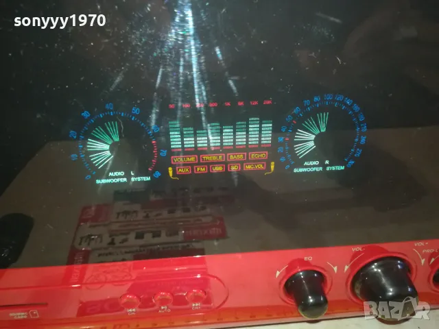 ONE CONCEPT V51-RED БУФЕР С ЦВЕТЕН ДИСПЛЕЙ И УСИЛВАТЕЛ 1603251036LNWC, снимка 6 - Ресийвъри, усилватели, смесителни пултове - 49513065