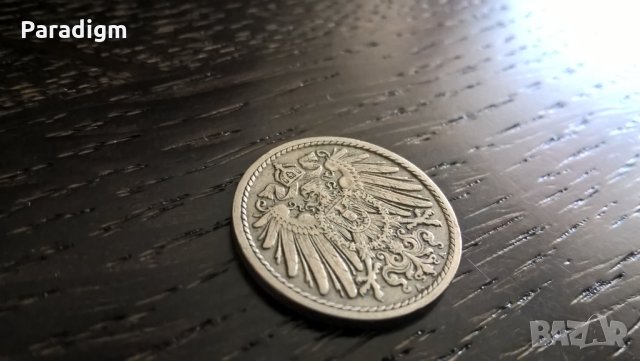 Райх монета - Германия - 5 пфенига | 1908г.; серия A, снимка 2 - Нумизматика и бонистика - 30733380