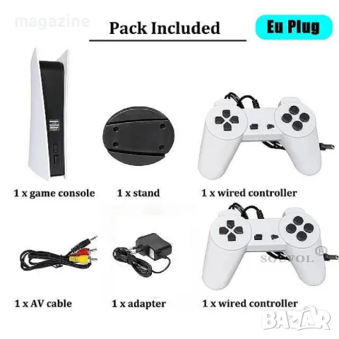 Ретро ТВ конзола с 200 вградени игри RETRO TV Game station 8BIT GS5 телевизионна игра, снимка 2 - Игри за PlayStation - 48409680