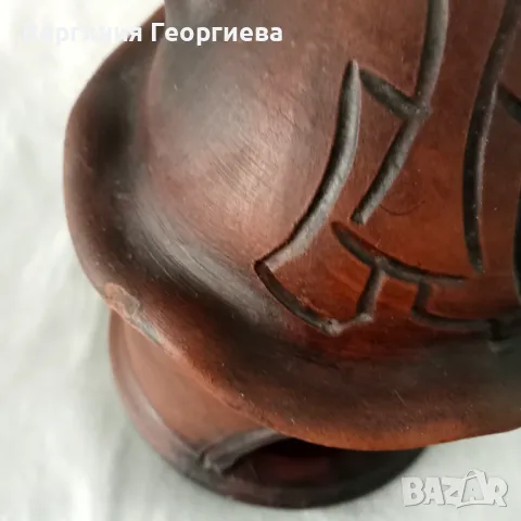 Масивен авторски  свещник от керамика , снимка 5 - Декорация за дома - 49408893