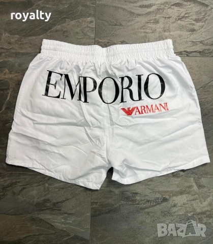 Emporio Armani Нови Бели Летни Мъжки Шорти ЕА