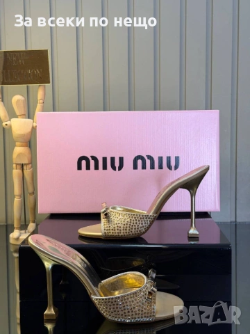 Miu Miu Дамски Обувки На Ток Миу Миу Код SK1295, снимка 3 - Дамски обувки на ток - 54286121
