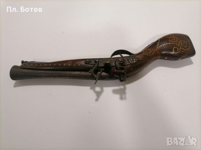 Стар кремъчен пистолет , снимка 4 - Антикварни и старинни предмети - 39965335