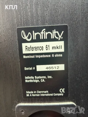 Тонколони INFINITY Reference 61 mkII, снимка 10 - Тонколони - 56362102