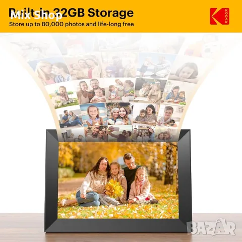 Нова Дигитална фоторамка KODAK с WiFi и 10,1-инчов HD IPS сензорен екран
, снимка 4 - Друга електроника - 55709006