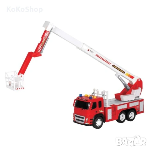 Детска пожарна кола със звук и светлини/пожарна, снимка 2 - Коли, камиони, мотори, писти - 53055049