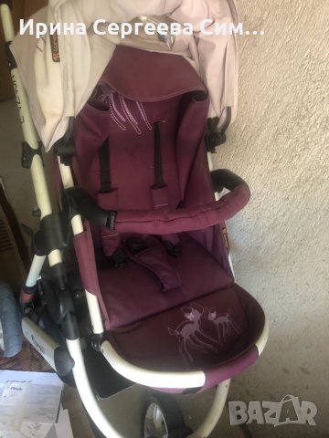 Комбинирана бебешка количка монца 3 мис бамби на лорели, снимка 5 - Детски колички - 28532516