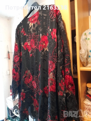 Красива официална блуза коприна с подплата , снимка 4 - Блузи с дълъг ръкав и пуловери - 51856541