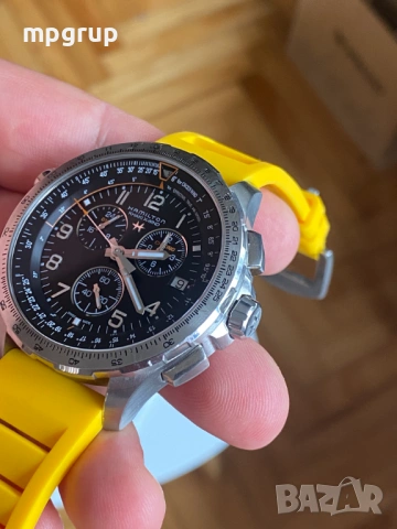 Продавам оригинален Мъжки часовник Hamilton Khaki Aviation X-Wind Qz. H77912535, снимка 8 - Мъжки - 53936590