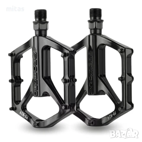 Алуминиеви педали PROMEND M29, Капсуловани лагери, Антиплъзгащи, Черни, снимка 2 - Части за велосипеди - 50956213