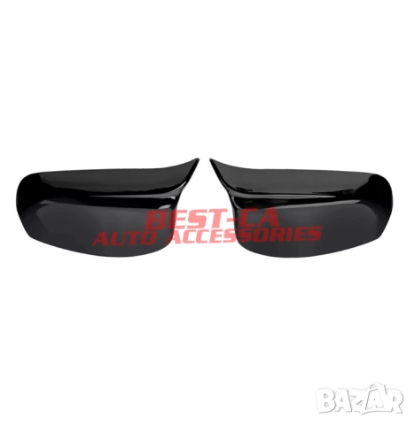 Капаци за огледала със щипки черен пиано лак Batman Style подходящи за BMW E60 E61 pre-facelift, снимка 2 - Аксесоари и консумативи - 52687797