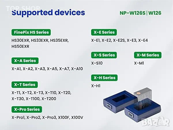Bronine NP-W126S,NP-W126/Fujifilm/Смарт станция за зареждане на батерии за 10 марки фотоапарати, снимка 9 - Батерии, зарядни - 49308710