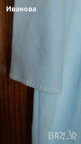 Светлосин домашен халат от полар - L/XL размер, снимка 8 - Нощници - 42862619