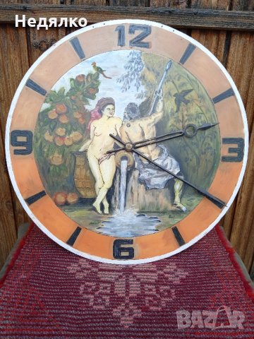 Уникален часовник-картина,Рубенс,масло-плексиглас, снимка 1 - Антикварни и старинни предмети - 35647068