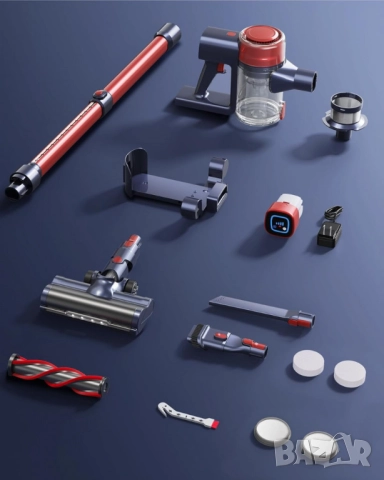 1 бр. Безжична прахосмукачка Cordless Vacum Cleaner Buture VC50 Red