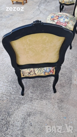 Комплект столове и параван антикварни, снимка 10 - Дивани и мека мебел - 53110756