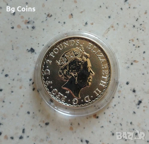 Сребро 1 OZ 2021 Британия , снимка 2 - Нумизматика и бонистика - 41350986