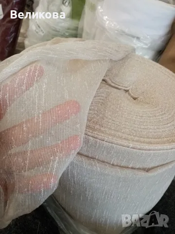 Модел за тънко перде ,,пръскан лен ,,в цвят капучино 