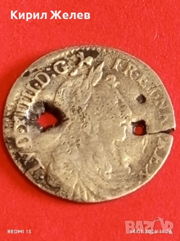 Сребърна монета 1/12 екю 1661г. Луй XIV Франция за КОЛЕКЦИЯ 52899, снимка 8 - Нумизматика и бонистика - 53094252