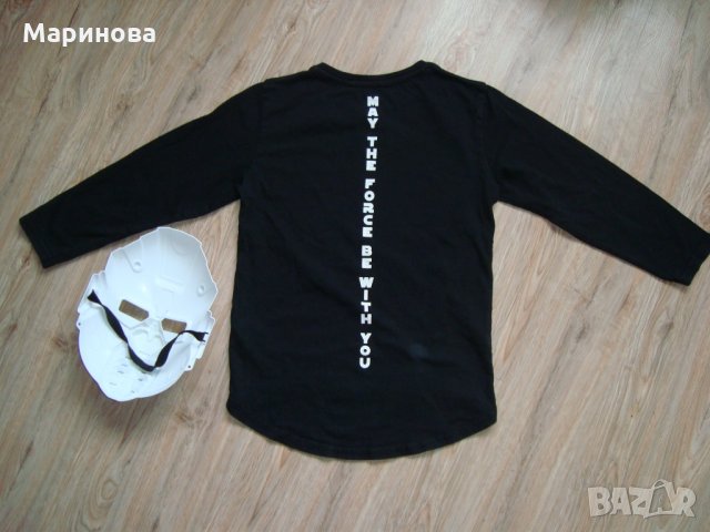 STRA WARS блузка H&M + маска, снимка 3 - Детски Блузи и туники - 31685826