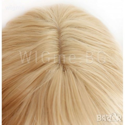 Къса руса перука на вълни с бретон Лорен, снимка 3 - Аксесоари за коса - 30739760
