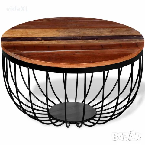 vidaXL Маса за кафе, регенерирано дърво масив, снимка 2 - Маси - 56146430