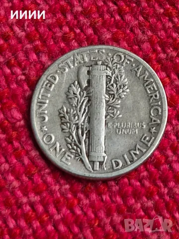 Сребърна монета дайм one dime 1936, снимка 2 - Нумизматика и бонистика - 56245059