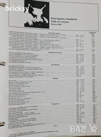 Англоезичен наръчник свинепроизводството Pork Industry handbook 1999, снимка 2 - Специализирана литература - 48988939