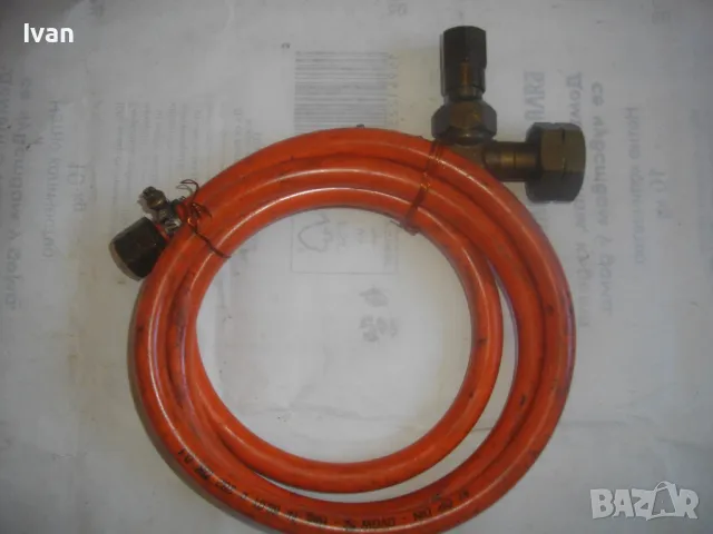 МАРКУЧ 2м. ЗА ГАЗ ПРОПАН-БУТАН С ПОСТАВЕН ОРИГИНАЛЕН КЛАПАН РЕГУЛАТОР МАСИВЕН СТАРО КАЧЕСТВО ОТЛИЧЕН, снимка 9 - Други инструменти - 48318932