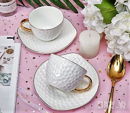 Луксозни чаши костен порцелан за чай и кафе в кутия за подарък, снимка 12 - Подаръци за жени - 36698014