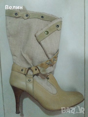 ботуши дамски кожа, снимка 2 - Дамски боти - 27399092