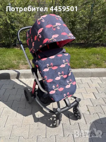 Количка Cosatto Giggle Trail 3в1 + ЧАНТА и ЧУВАЛЧЕ, Pretty Flamingo, снимка 1