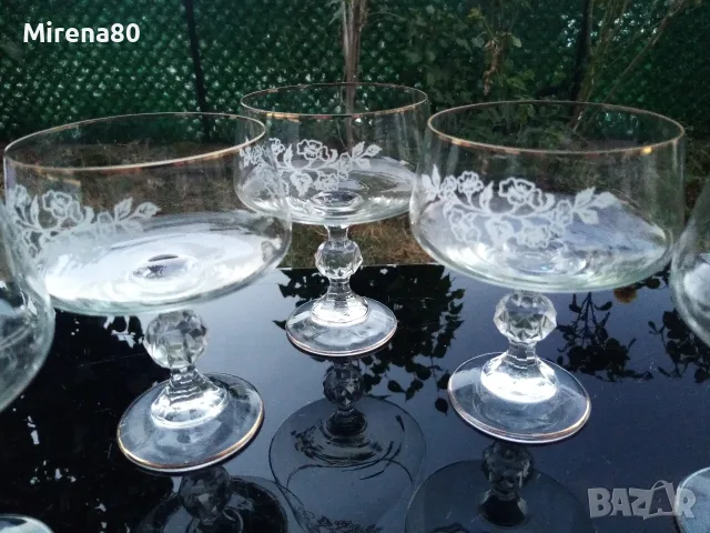5 кристални чаши за шампанско - СИП, снимка 2 - Сервизи - 55955665