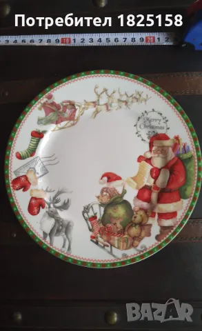 Коледна чиния , снимка 3 - Коледни подаръци - 47727858