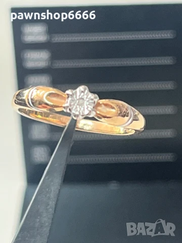 Сребърен пръсте 925 с позлата, снимка 4 - Колиета, медальони, синджири - 50466687